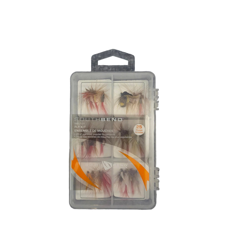 Fishing fly box with various flies - Willapa Outdoor