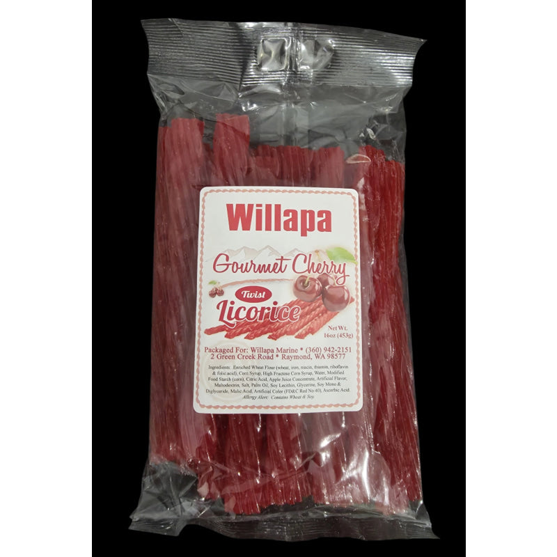 Bag of Willapa Gourmet Cherry Licorice -Willapa Outdoor