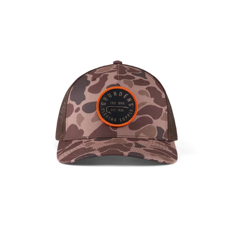 Grundens Hook Trucker Hat Duck Camo - Willapa Outdoor