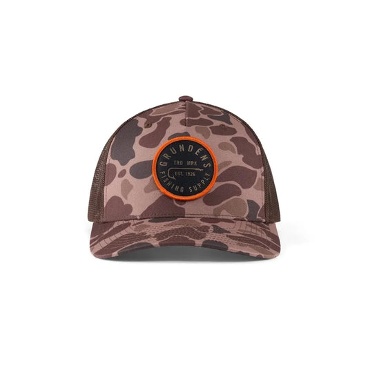 Grundens Hook Trucker Hat Duck Camo - Willapa Marine & Outdoor