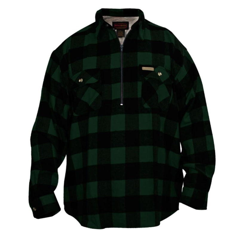Hickory Shirt Co. Buffalo Plaid Lined Shirt Jacket Zip - Willapa Marine & Outdoor