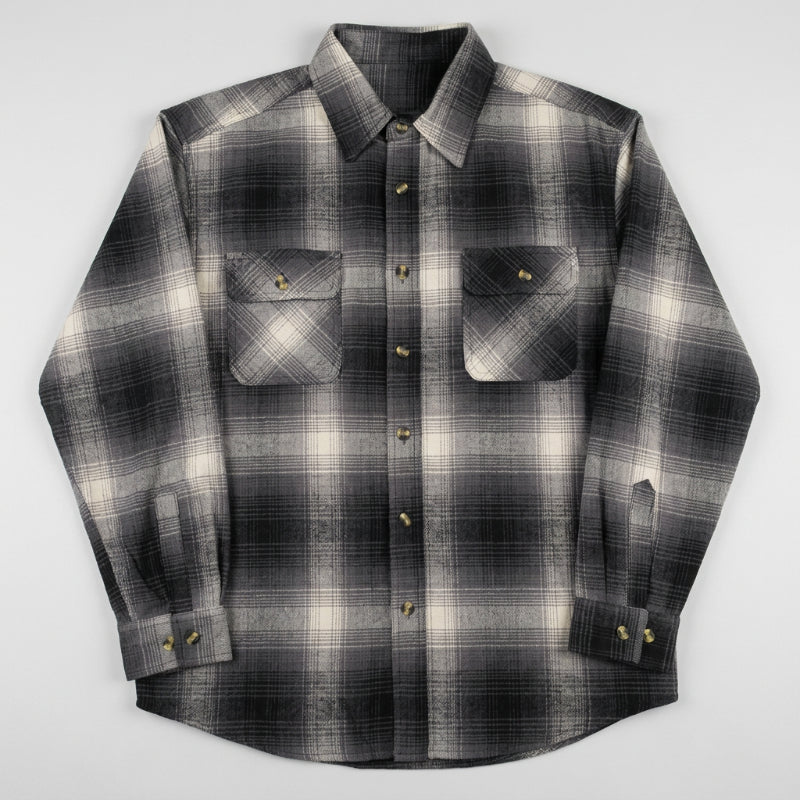 Hickory Shirt Co. Brawny Button Front Long Sleeve Shirt in Gray-Willapa Outdoor