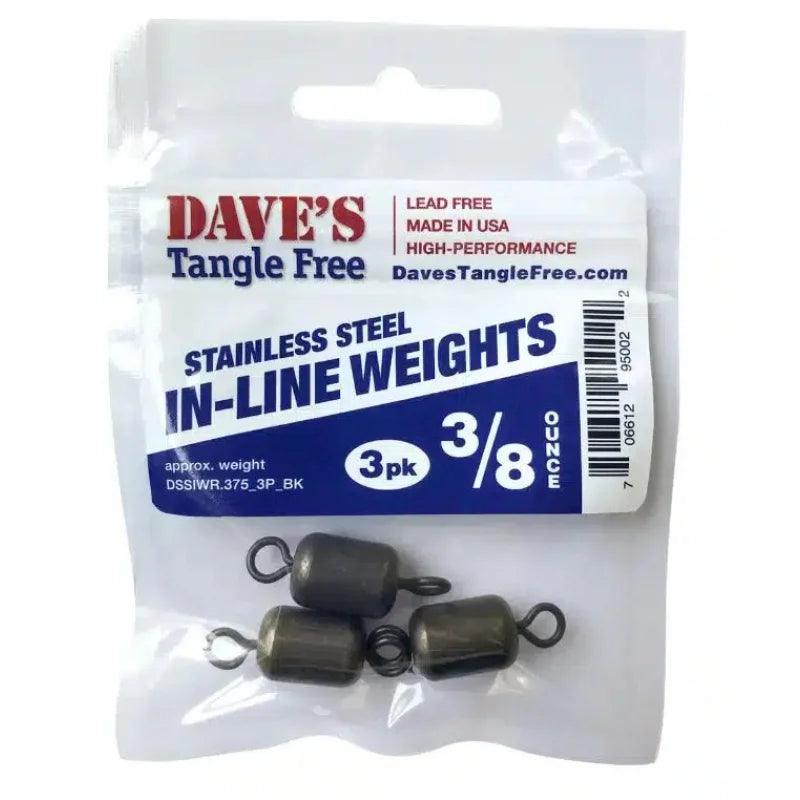 Dave's Tangle Free Steel In-Line Fishing Weights