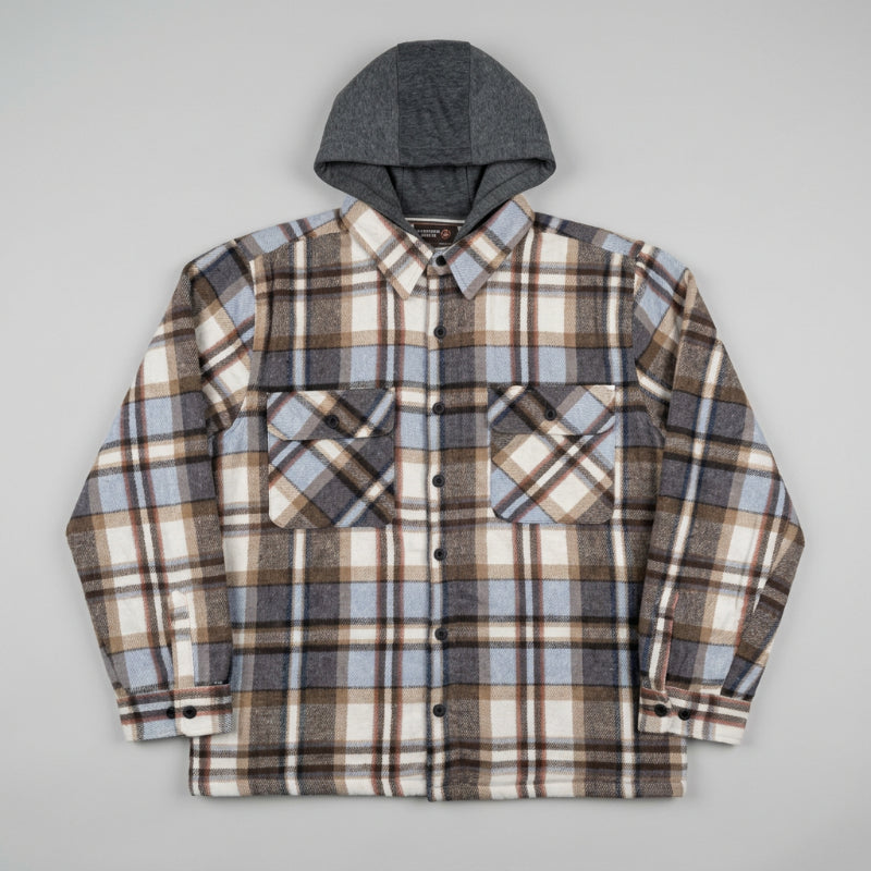 Northern Expedition Limited Mens "Rig" Hooded Sherpa Lined Jacket in ecru/white-Willapa Outdoor