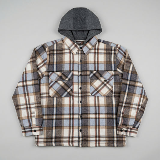 Northern Expedition Limited Mens "Rig" Hooded Sherpa Lined Jacket in ecru/white-Willapa Outdoor