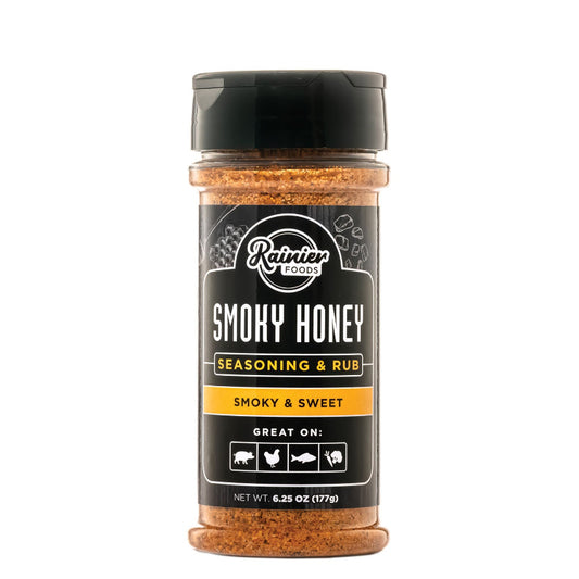 Rainier Foods Smoky Honey Seasoning & Rub 6.25oz. - Willapa Marine & Outdoor