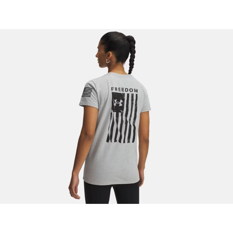 Under Armour Women’s Freedom Flag T-Shirt – Mod Gray-Willapa Outdoor