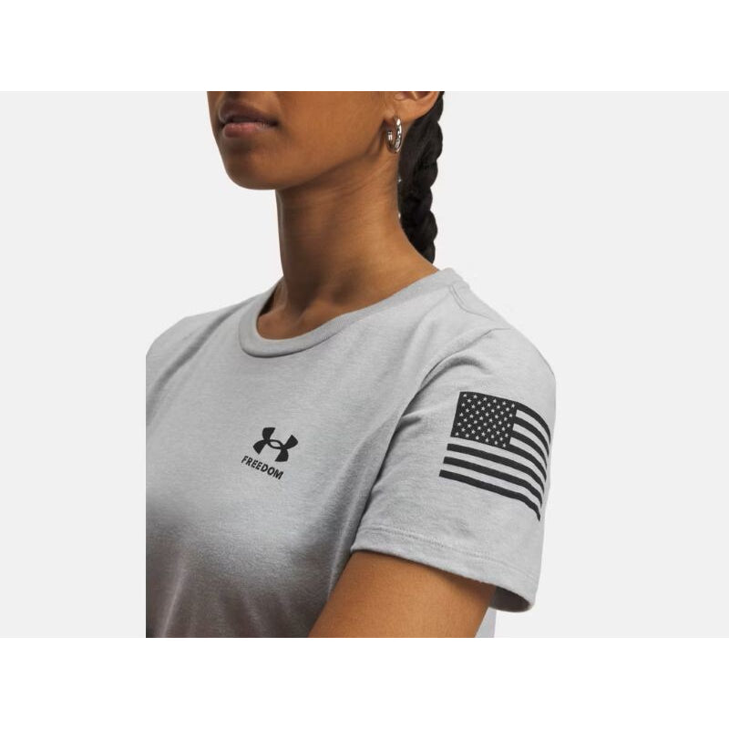 Under Armour Women’s Freedom Flag T-Shirt – Mod Gray-Willapa Outdoor