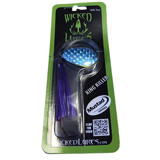 Wicked Lures King Killer Purple w/Blue Blade - Willapa Marine & Outdoor