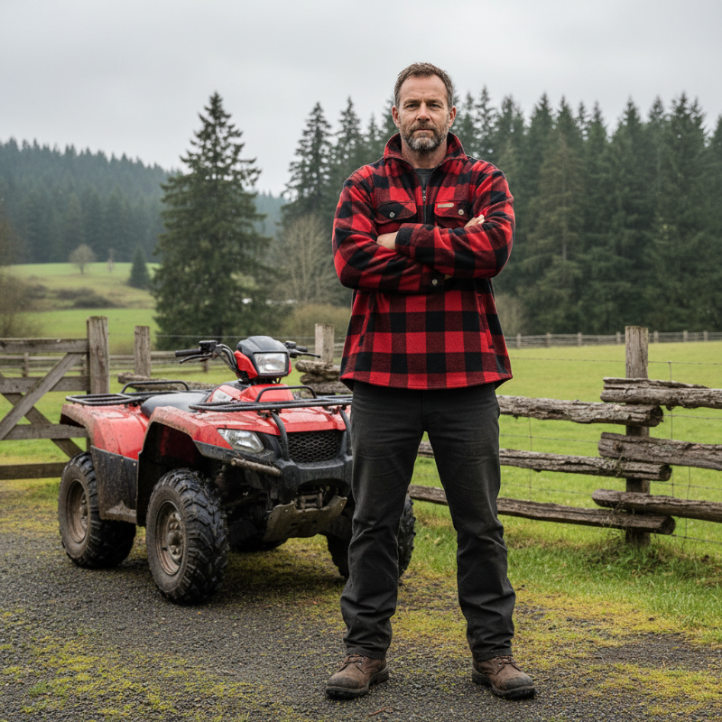 Buffalo Plaid Fleece Jacket - PNW Farm ATV