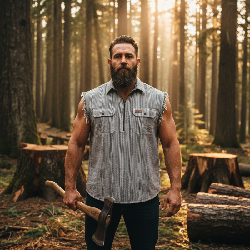 Choker Setter Sleeveless Shirt - Logger with Ax