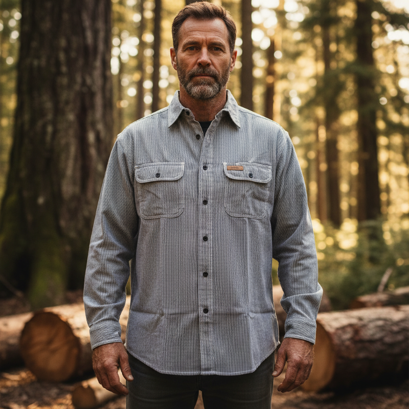 Hickory Stripe Long Sleeve - Logger Lifestyle