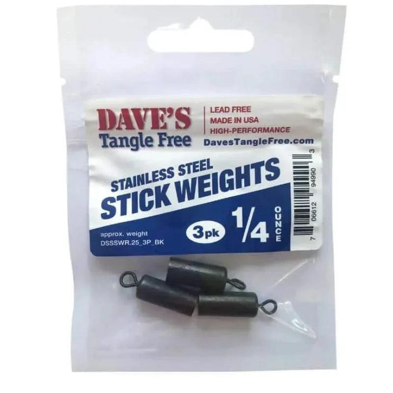 Dave's Tangle Free Steel Stick Fishing Weights  Grab-n-Go Packs - Willapa  Outdoor – Willapa Marine & Outdoor