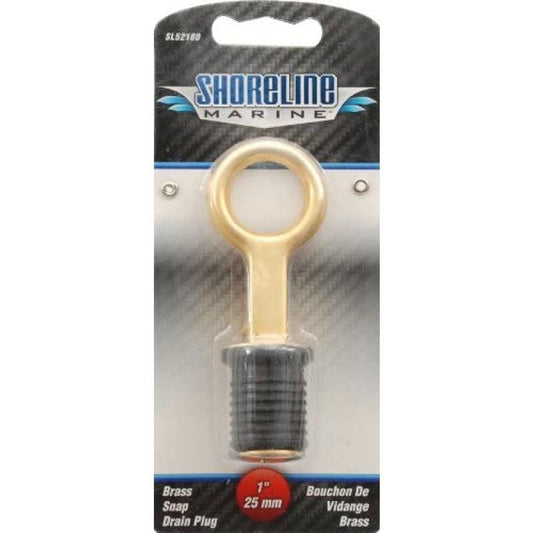 Shoreline Marine Brass Snap Drain Plug - 1 in. - Willapa Marine & Outdoor