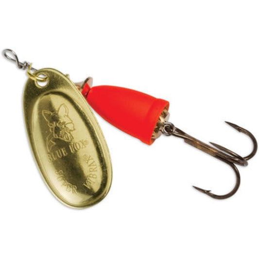 Blue Fox Classic Vibrax Spinner - Gold/Fluorescent Red - Willapa Marine & Outdoor
