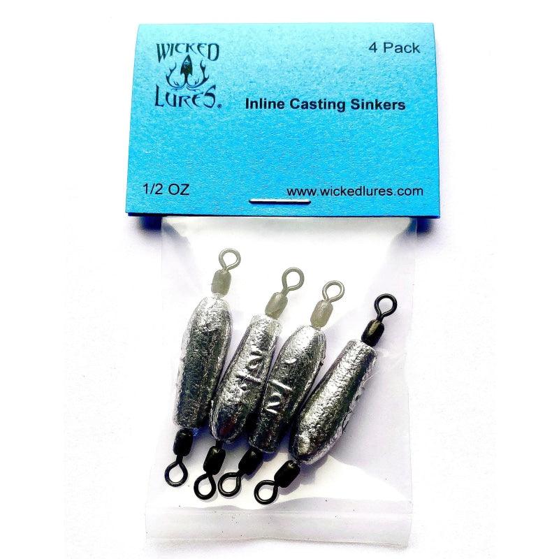 Wicked Inline Casting Sinkers - Willapa Outdoor 3/8 oz. Inline Casting Sinker 5 Pack