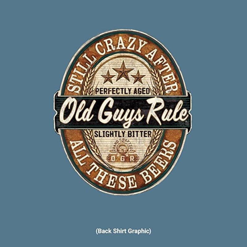 OLD GUYS RULE T-Shirt - Crazy Beers - Indigo - Willapa Marine & Outdoor