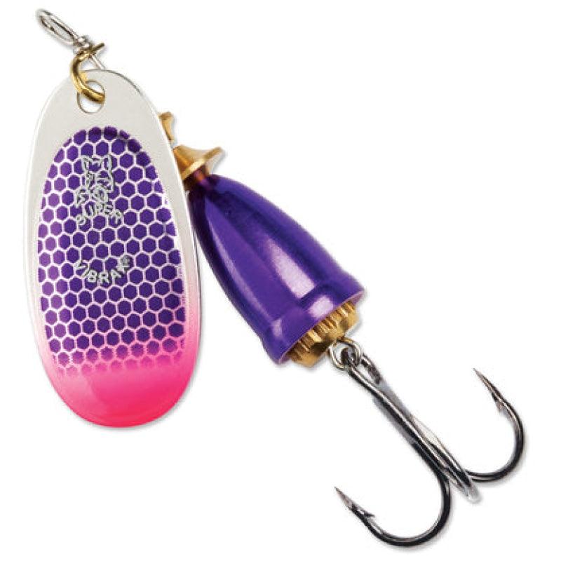 blue fox fishing hook Blue Fox Classic Vibrax Spinner Purple Scale Pink Tip UV; 6