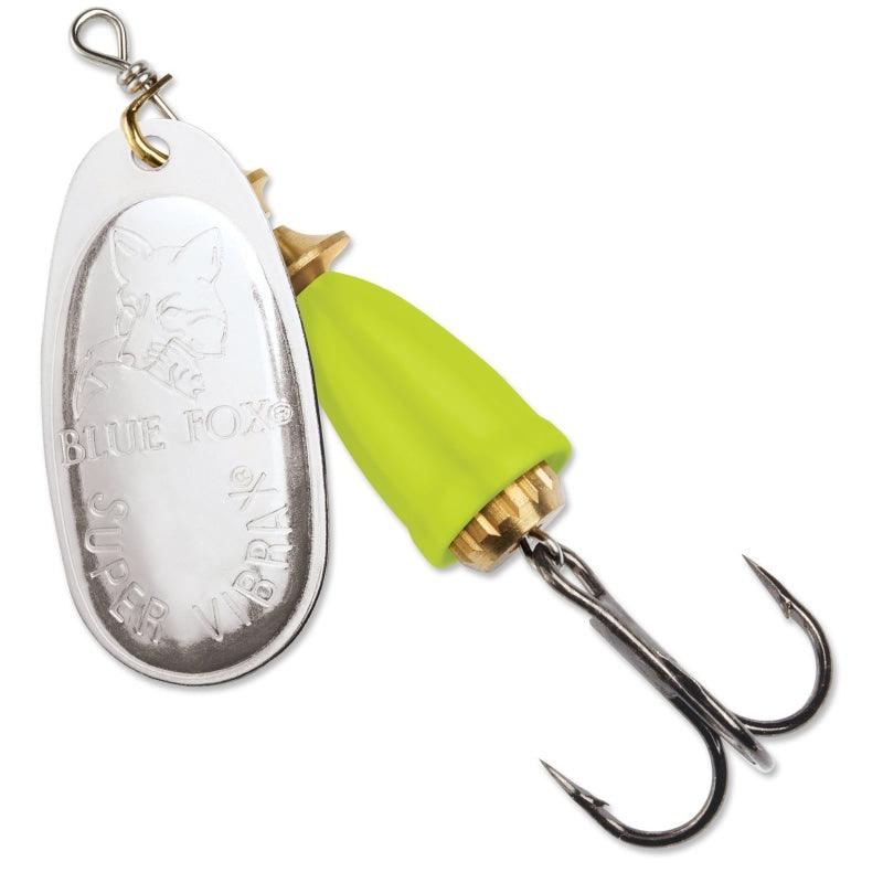 Blue Fox Classic Vibrax Spinner - Silver/Fluorescent Yellow - Willapa Marine & Outdoor