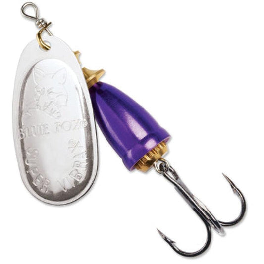 Blue Fox Classic Vibrax Spinner - Silver/Purple - Willapa Marine & Outdoor