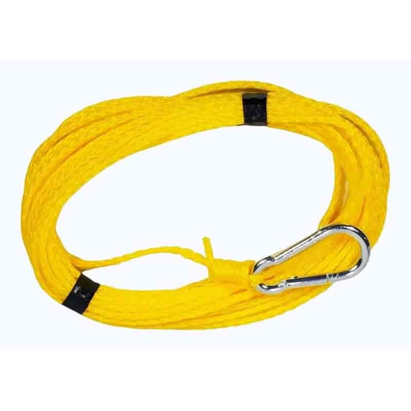 3/8 Inch x 75 Ft Hollow Braid Polypropylene Anchor Line with Hook for Boats