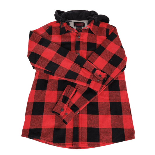 Women's Buffalo Plaid Flannel Hoodie - Willapa Marine & Outdoor