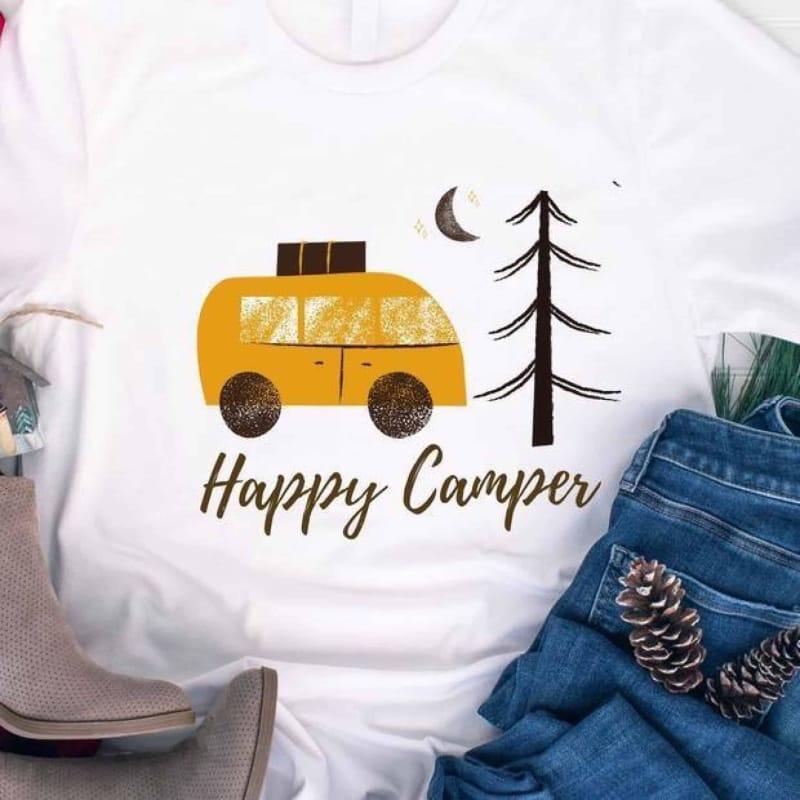Happy Camper T-Shirt - Willapa Marine & Outdoor