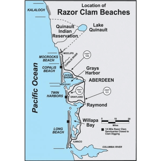Razor Clam Beach Map
