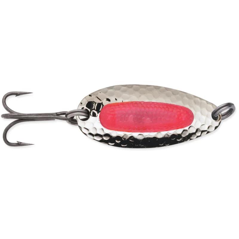 Blue Fox Pixee Spoon - Nickel Plated/Fluorescent Red - Willapa Outdoor