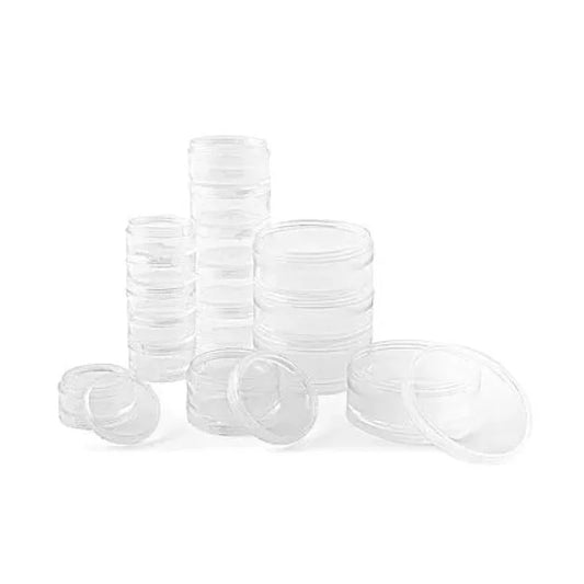 Set of clear plastic containers on a white background - Willapa Outdoor