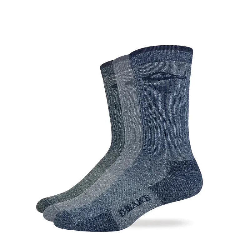 Drake Men's Merino Wool Seamless Toe Crew Socks 1 Pair