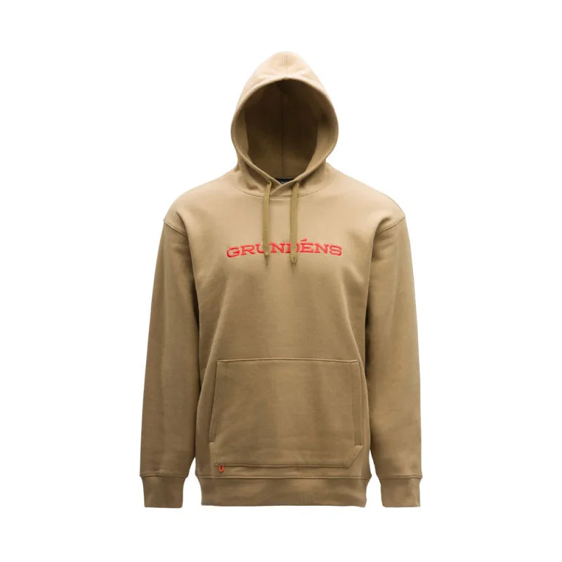 Grunden's Wordmark Embroidered Hoodie - Petrified Oak