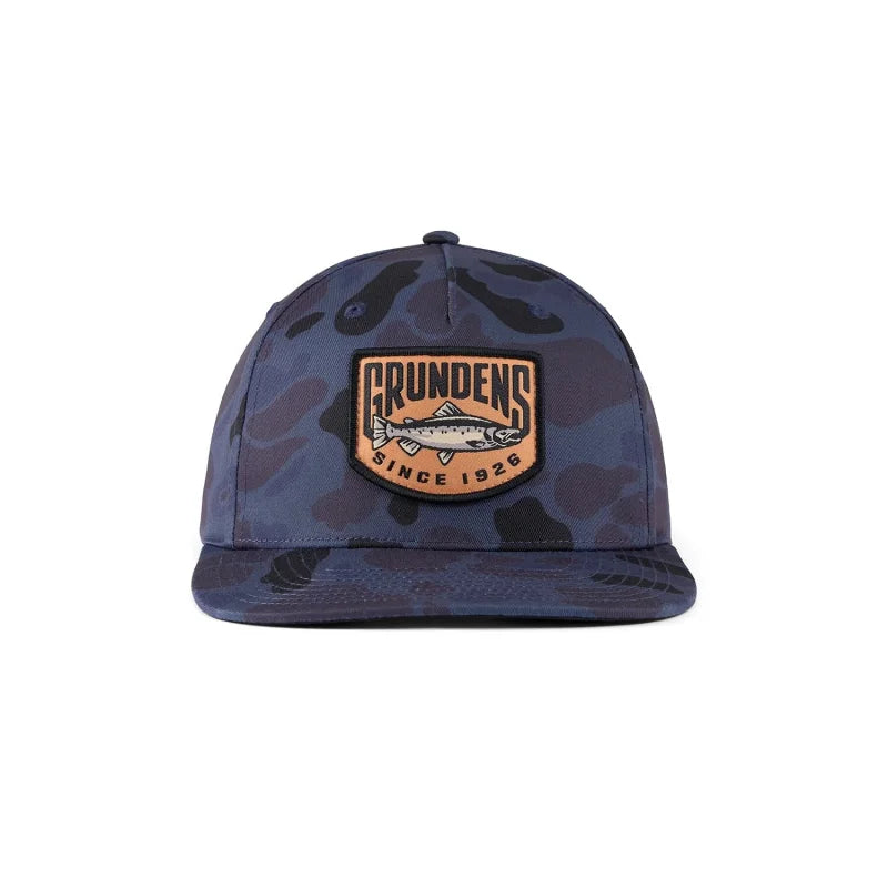 Grundens King Trucker Hat Camo Blue - Willapa Marine & Outdoor