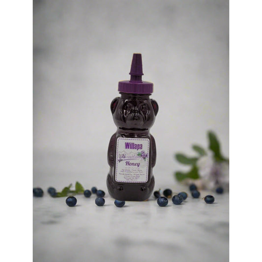 Huckleberry Haven Huckleberry Honey Bear 12oz. - Willapa Marine & Outdoor