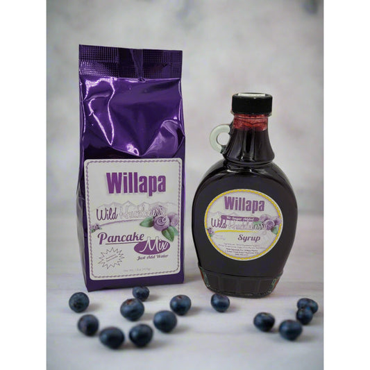 Huckleberry Haven Huckleberry Buttermilk Pancake Mix & No Sugar Added Syrup Bundle - Willapa Marine & Outdoor