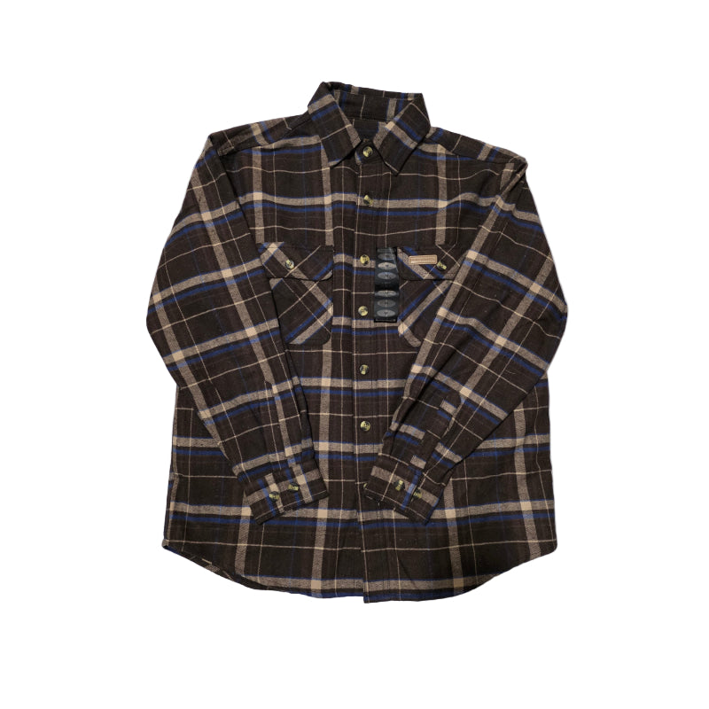 Plaid shirt with a collar on a white background