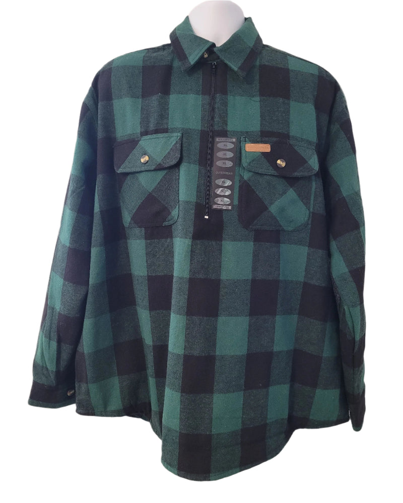 Hickory Shirt Co. Buffalo Plaid Lined Shirt Jacket Zip-Willapa Outdoor