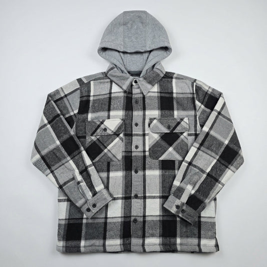 Northern Expedition Limited Mens "Rig" Hooded Sherpa Lined Jacket in black/white-Willapa Outdoor