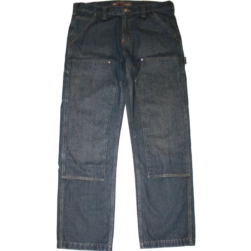 Pair of blue jeans on a white background - Willapa Outdoor