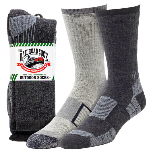 Railroad Outdoor Merino Wool Crew - 2 Pair Pack