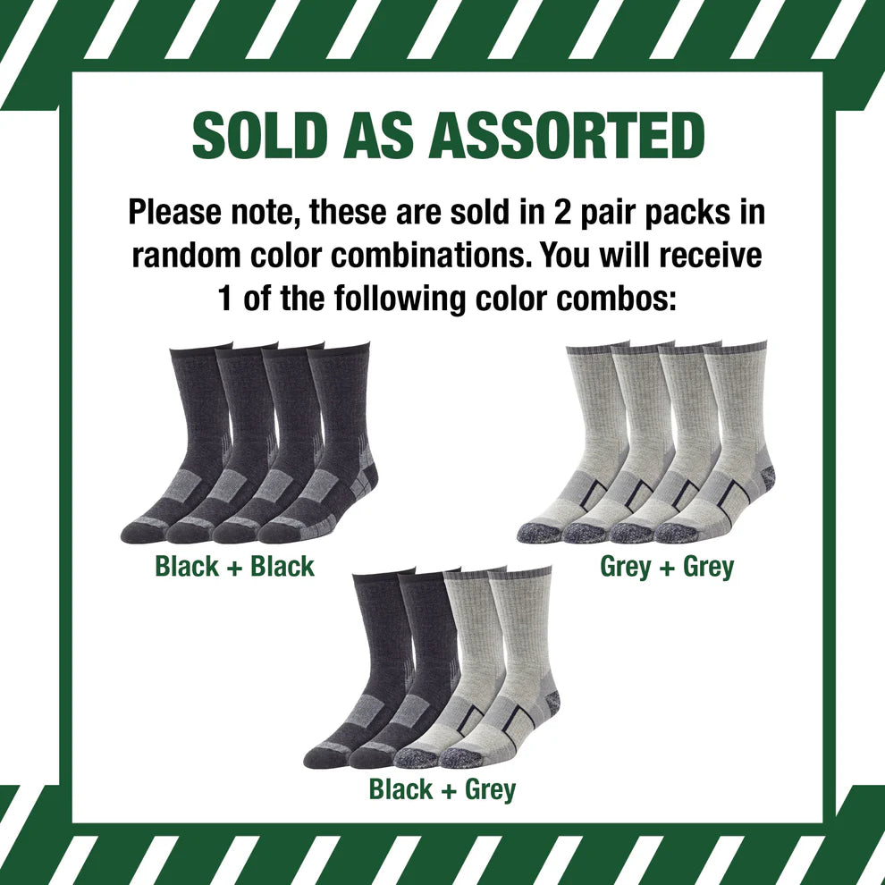 Railroad Outdoor Merino Wool Crew - 2 Pair Pack
