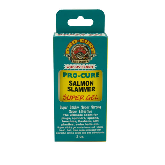 Pro-Cure Salmon Slammer Super Gel packaging on a white background-Willapa Outdoor