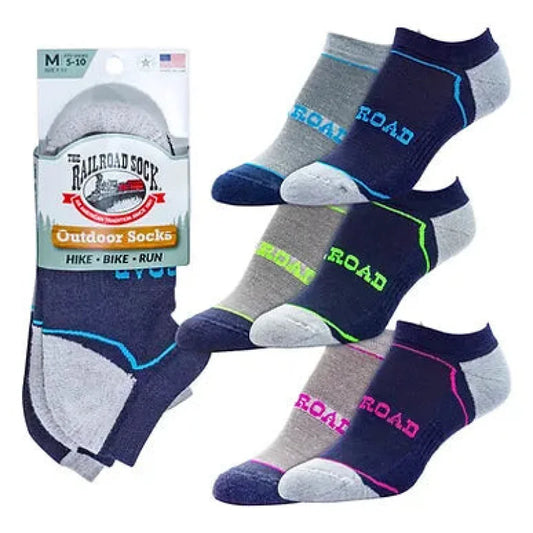 Railroad Sock Outdoor No Show Socks (Hike, Bike, Run) - Large & Medium - Willapa Marine & Outdoor