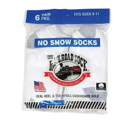 Railroad Sock No Show or Quarter Size 9-11