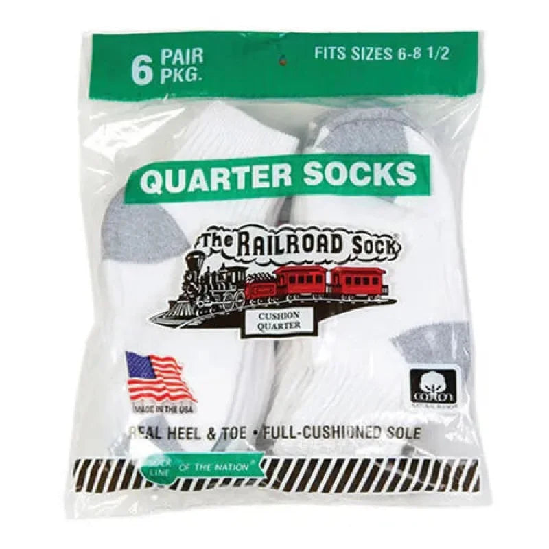 Railroad Sock Youth Size in No Show or Quarter Style