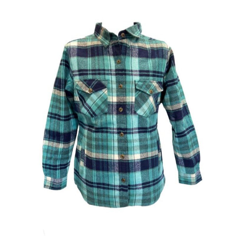 Ladies Quilted Flannel Button Shirts