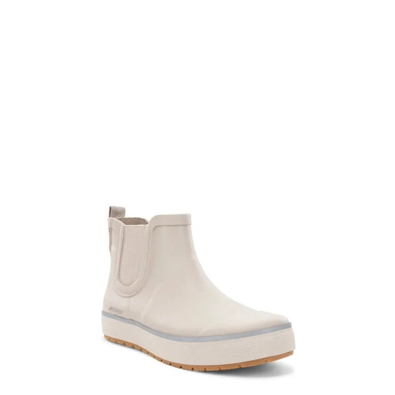 White rain boot with a light sole on a white background-Willapa Outdoor