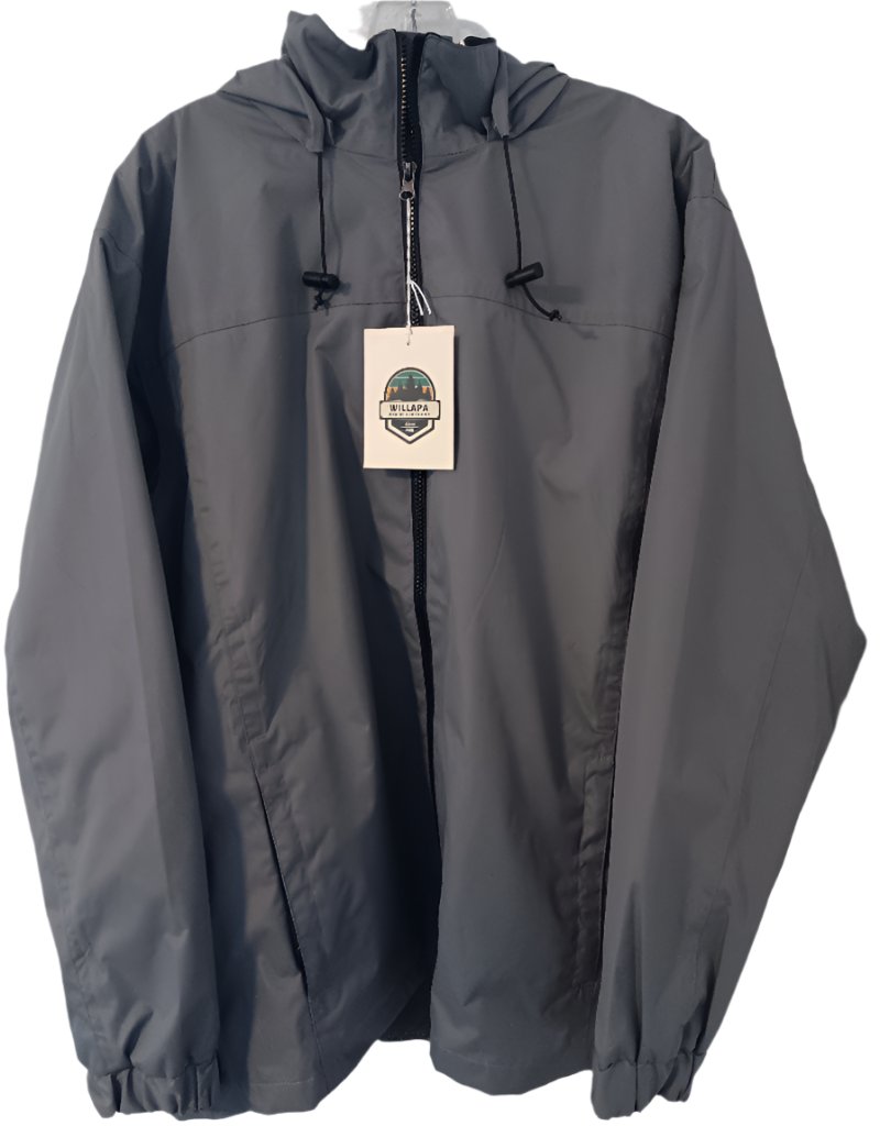 Willapa Marine Brand Men's Rain Jackets - Black or Gray