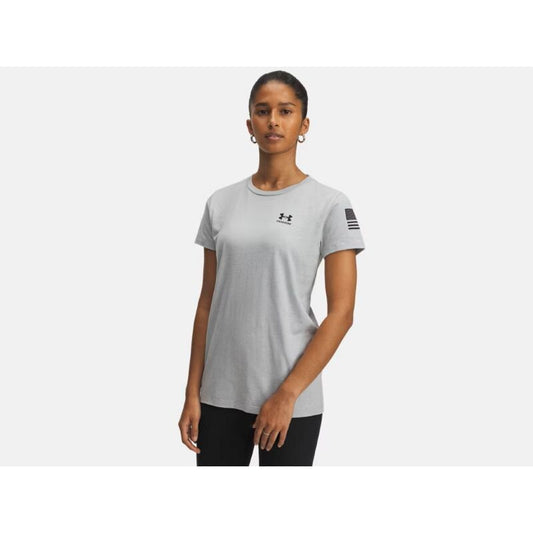 Under Armour Women’s Freedom Flag T-Shirt – Mod Gray-Willapa Outdoor