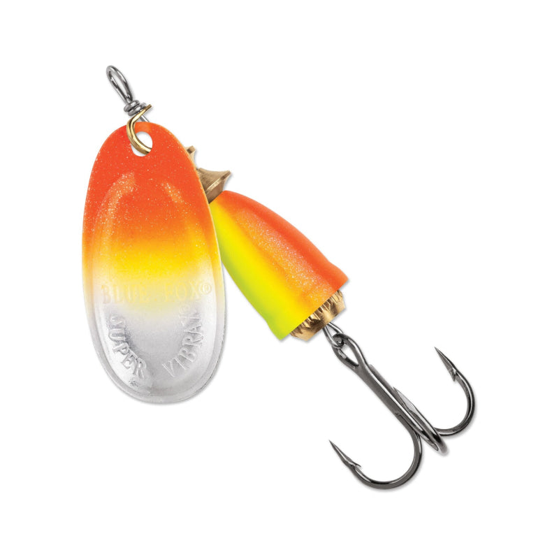 Blue Fox Classic Vibrax Spinner, Northern Lights Orange Chartreuse - Willapa Outdoor